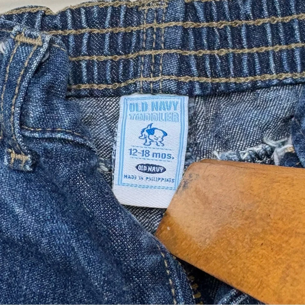 Y2K Old Navy Baby Baggy Denim Blue Jeans‎ 12-18m Streetwear Carpenter Vintage